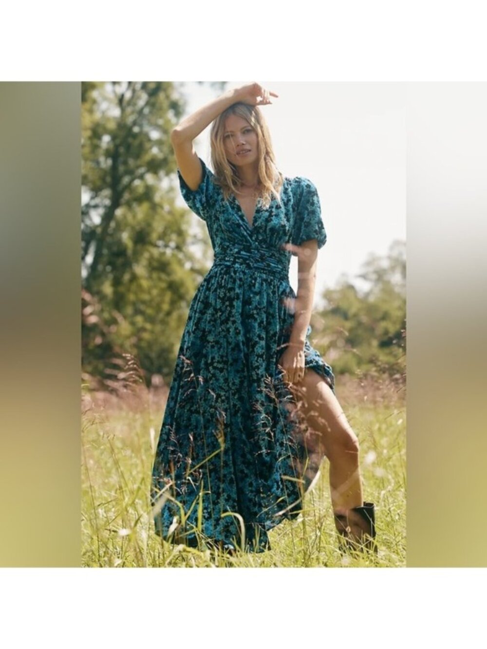 NWT Anthropologie XS The Katerina Button-Front Dress: Velvet Edition